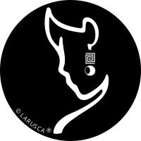 Onlineshop - Orecchini - Orecchini a bottone - Gioielli per le orecchie: silhouette di una testa di donna disegnata con orecchino
