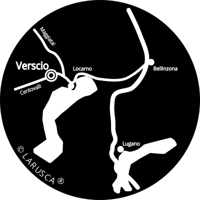 LARUSCA Perlenschmuck® Stradón 24, 6653 Verscio, Terre di Pedemonte, Locarno, Sopraceneri, Tessin, Schweiz, Karte